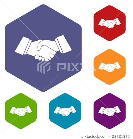 Handshake icons set Handshake icons set 28881573