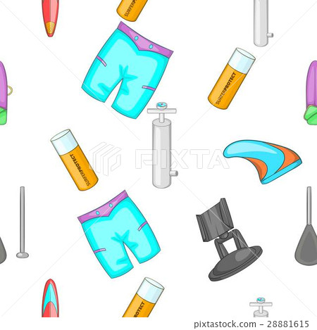Surfing club pattern, cartoon style 28881615