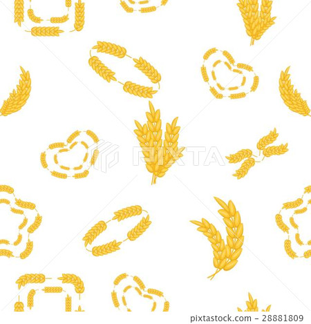 Wheat pattern, cartoon style 28881809