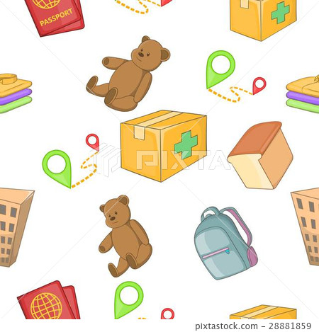 People fugitives pattern, cartoon style People fugitives pattern, cartoon style 28881859