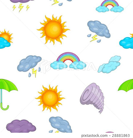 Weather forecast pattern, cartoon style Weather forecast pattern, cartoon style 28881863