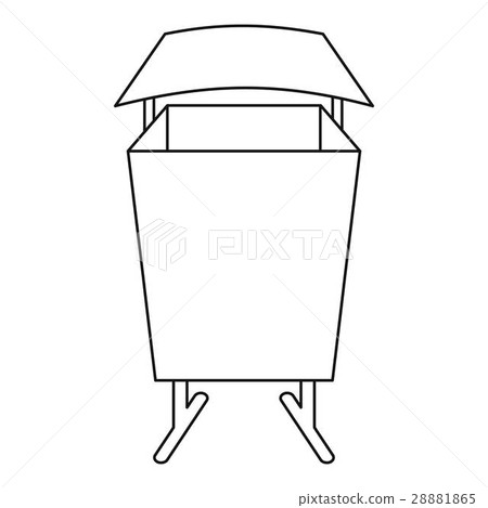 Public dust bin icon, outline style Public dust bin icon, outline style 28881865