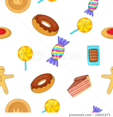 Sweets pattern, cartoon style Sweets pattern, cartoon style 28881873