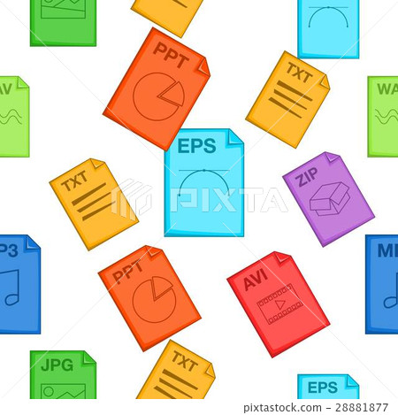 Document types pattern, cartoon style Document types pattern, cartoon style 28881877