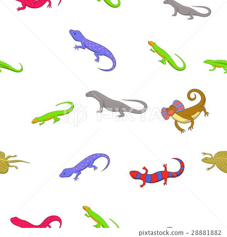 Lizard pattern, cartoon style Lizard pattern, cartoon style 28881882