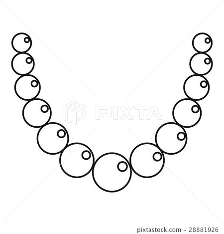Pearl necklace icon, outline style - Stock Illustration [28881926] - PIXTA