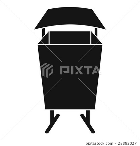 Litter waste bin icon, simple style Litter waste bin icon, simple style 28882027