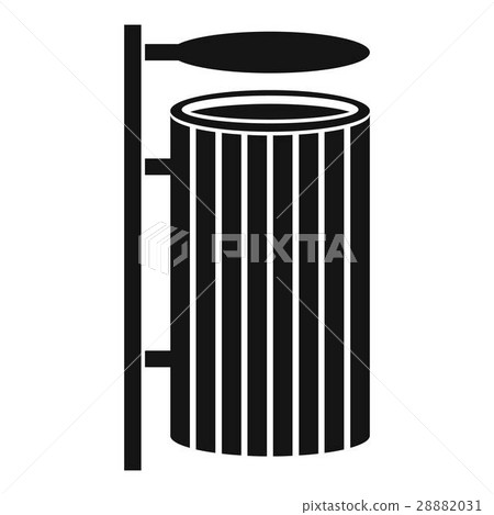 Public trash can icon, simple style Public trash can icon, simple style 28882031