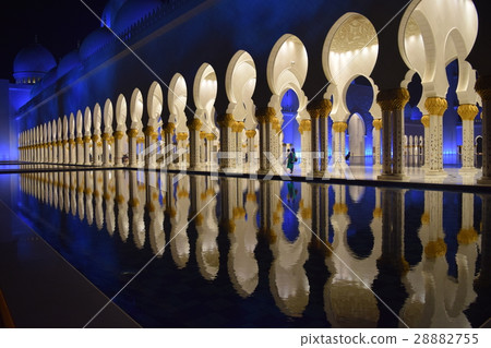 阿布扎比謝赫扎耶德·大清真寺夜景 28882755