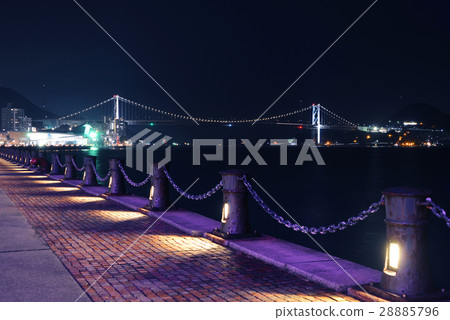 Kanmon Bridge Night view Cakopot Kanmon Bridge Night view Cakopot 28885796