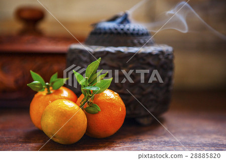  香爐，橘子，柑橘，香爐，橘子，柑橘， 28885820