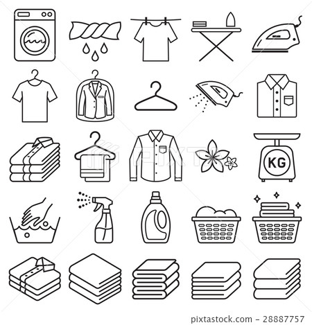 laundry service icons. - Stock Illustration [28887757] - PIXTA