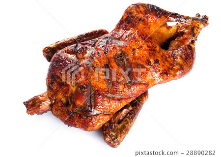 Roasted Whole Duck in honey mustard soy glaze 28890282