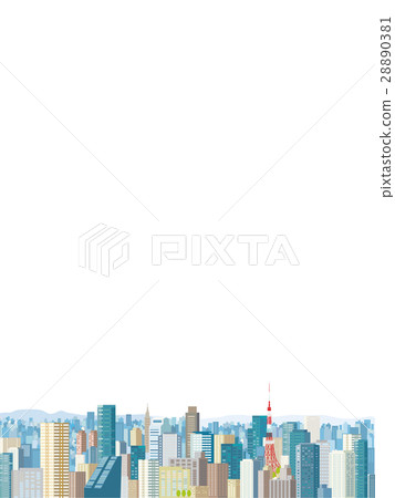 Illustration of streets in Tokyo 28890381