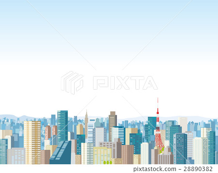 Illustration of streets in Tokyo Illustration of streets in Tokyo 28890382