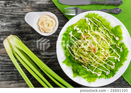 Waldorf Salad with walnuts, green apple and celery Waldorf Salad with walnuts, green apple and celery 28891105