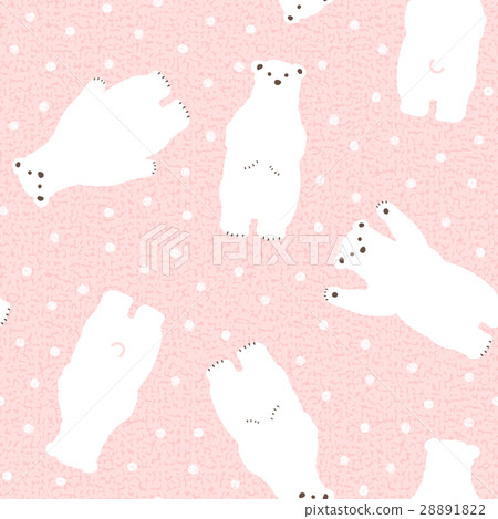 Cute white bear seamless pattern Cute white bear seamless pattern 28891822