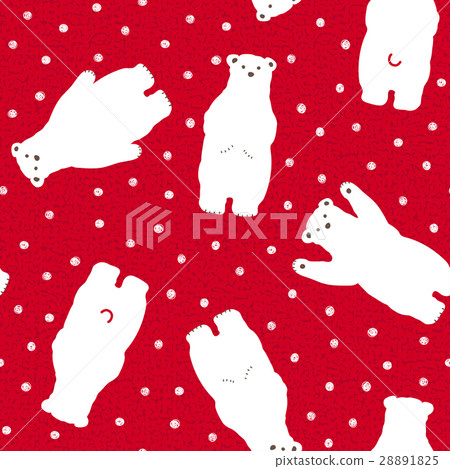 可愛的白熊無縫模式 28891825