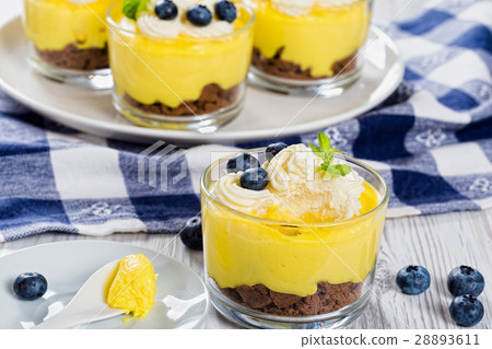 Lemon Cheesecake Mousse in cups Lemon Cheesecake Mousse in cups 28893611