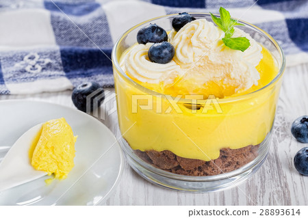 Lemon Cheesecake Mousse in cups 28893614