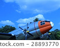 Blue sky and airplane 28893770