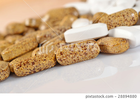 Heap of pills close up Heap of pills close up 28894880