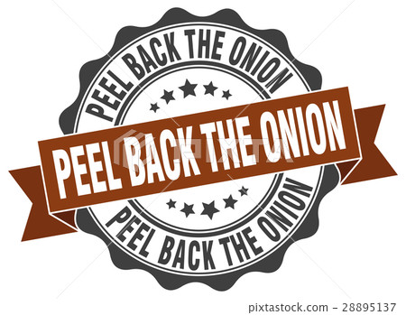 Peel Back The Onion Stamp Sign Seal Stock Illustration