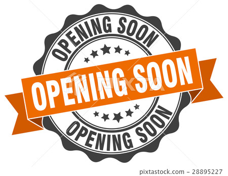 opening soon stamp. sign. seal 28895227
