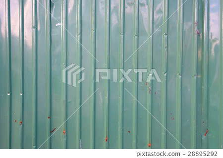Green Rusted Corrugated Wall Texture Background. Green Rusted Corrugated Wall Texture Background. 28895292