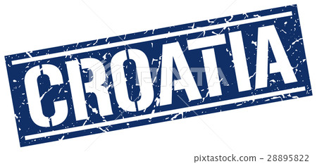 Croatia blue square stamp Croatia blue square stamp 28895822
