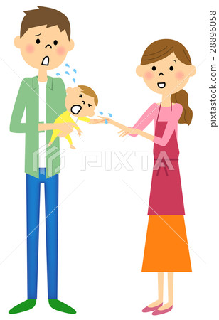 嬰兒哭泣的夫婦 28896058