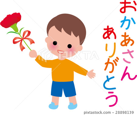 母親節康乃馨花束男孩微笑 28898139