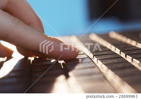 female fingers on the laptop keyboard 28899961