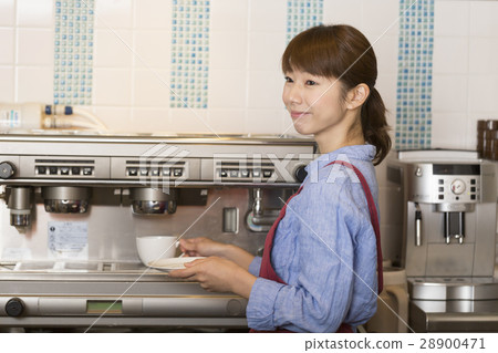 Cafe female clerk Cafe female clerk 28900471