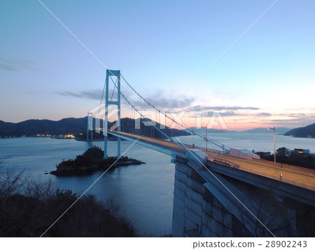 Night view of Aki Nada Bridge Night view of Aki Nada Bridge 28902243