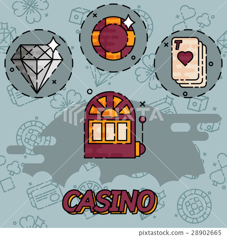 Casino flat concept icons Casino flat concept icons 28902665