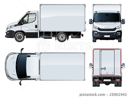 Vector truck template isolated on white 28902942
