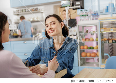 Happy girls resting in light cafe 28904607