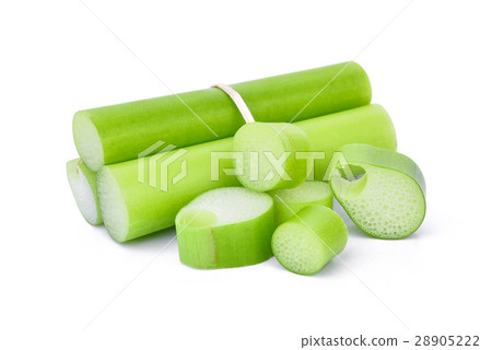 green caladium plant and slice isolated on white green caladium plant and slice isolated on white 28905222