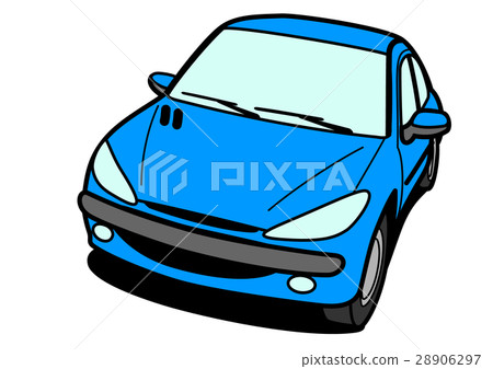 European compact car blue European compact car blue 28906297