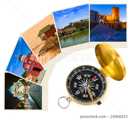 Serbia travel images (my photos) and compass 28906831