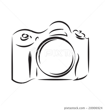 Logo black silhouette of the camera isolated on 28906924
