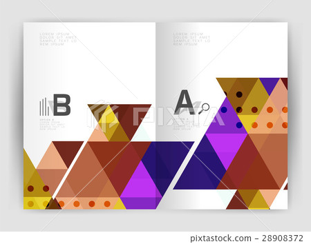Vector triangle print template Vector triangle print template 28908372