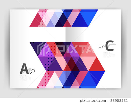 Vector triangle print template Vector triangle print template 28908381