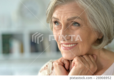 Beautiful happy elderly woman Beautiful happy elderly woman 28908952