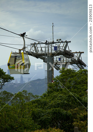 Car, sky, tree fence, Cable car, wooden grid, tram, cat sky, Mucha, Car, sky, tree fence, Cable car, wooden grid, tram, cat sky, Mucha, 28909813