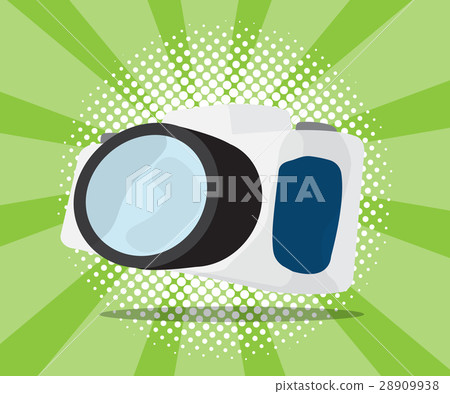 abstract digital camera with half tone background abstract digital camera with half tone background 28909938