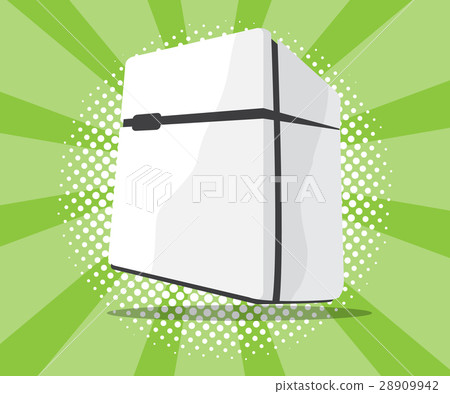 abstract refrigerator with burst and halftone abstract refrigerator with burst and halftone 28909942