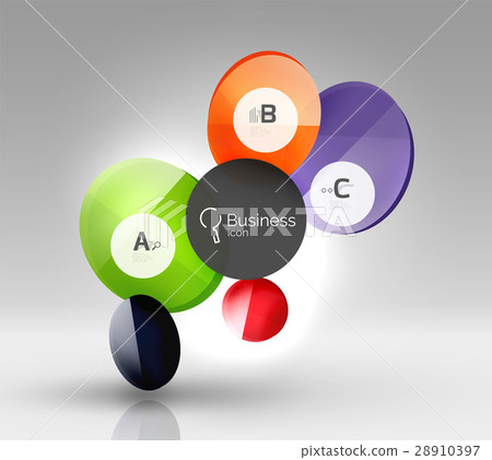 Colorful glossy circle infographics Colorful glossy circle infographics 28910397