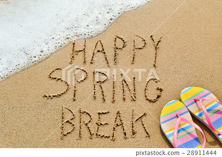 text happy spring break in the sand text happy spring break in the sand 28911444
